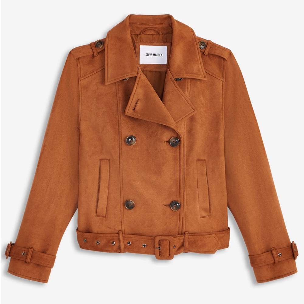 Steve‎ Madden Faux Suede Tan Jacket Size Large